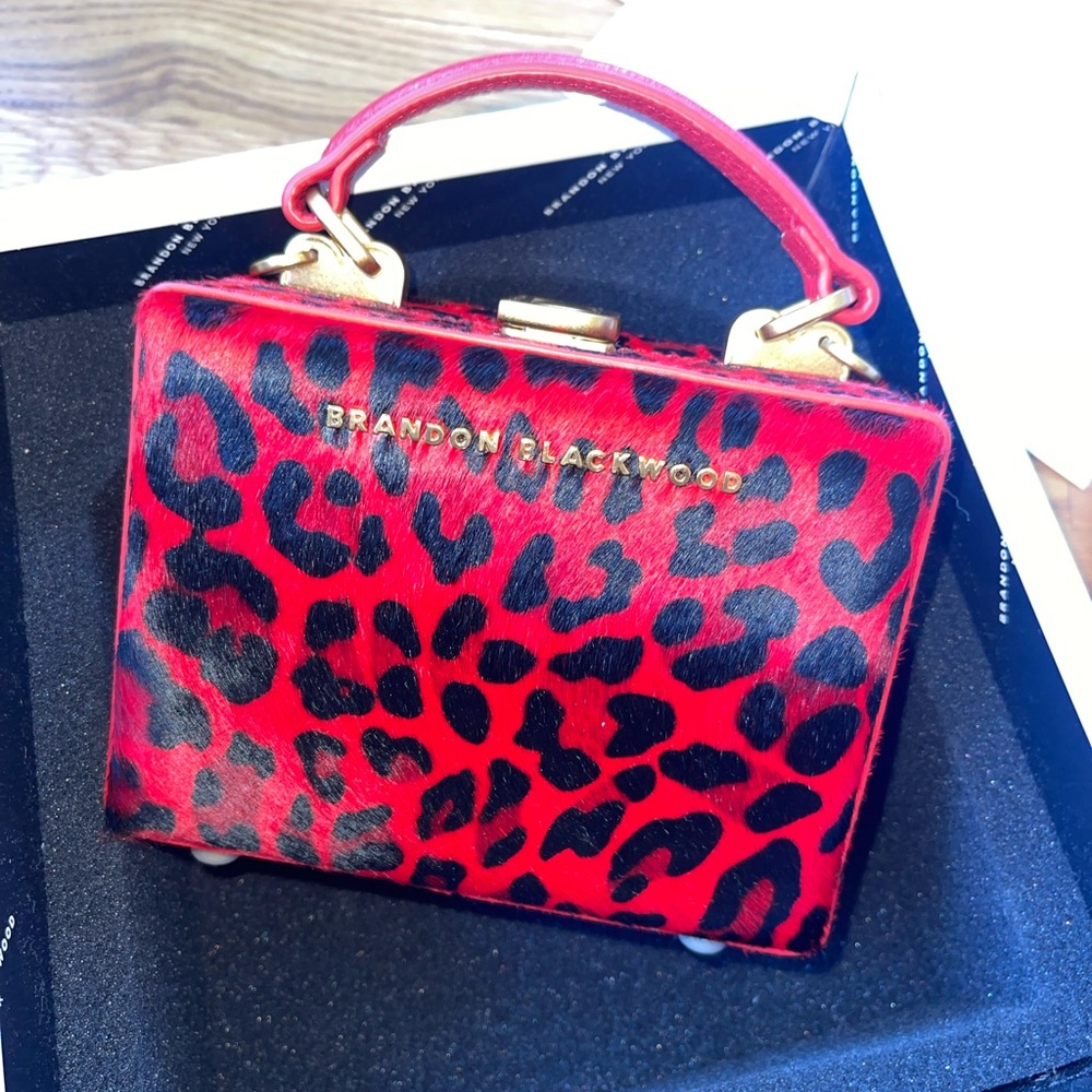 Brandon Blackwood RED LEOPARD PRINT PONYHAIR